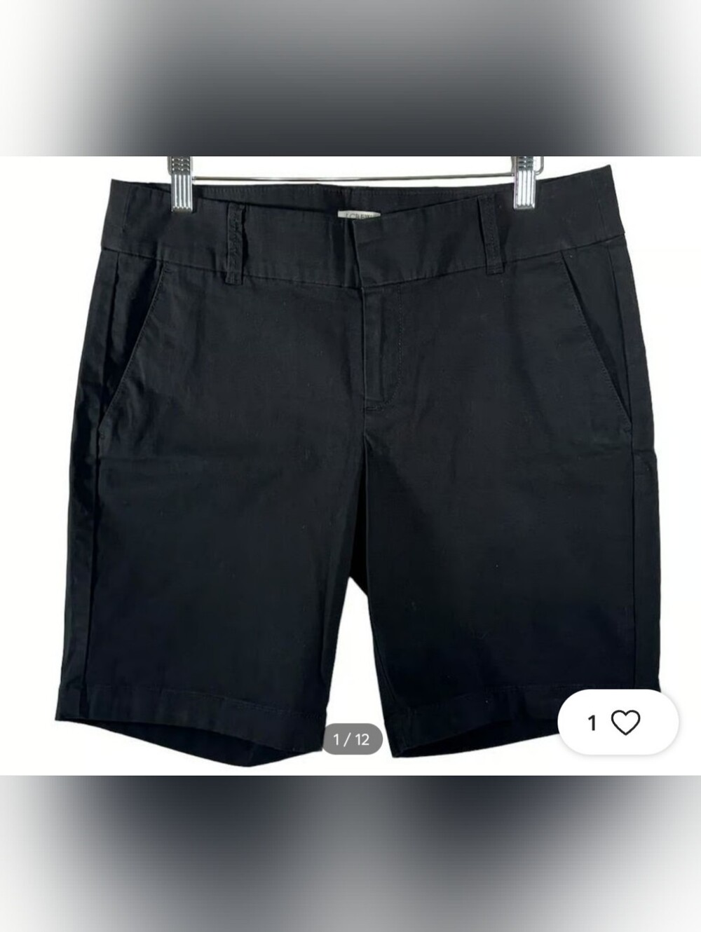 J.CREW Women's Black Bermuda  Shorts Size 4 Flat Front Pockets